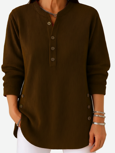 Hannah – Long Sleeve Solid Knit Sweater