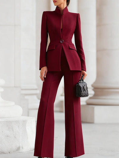 Andriena| Elegant Blazer & Trouser Suit Set