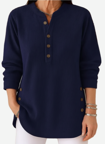 Hannah – Long Sleeve Solid Knit Sweater