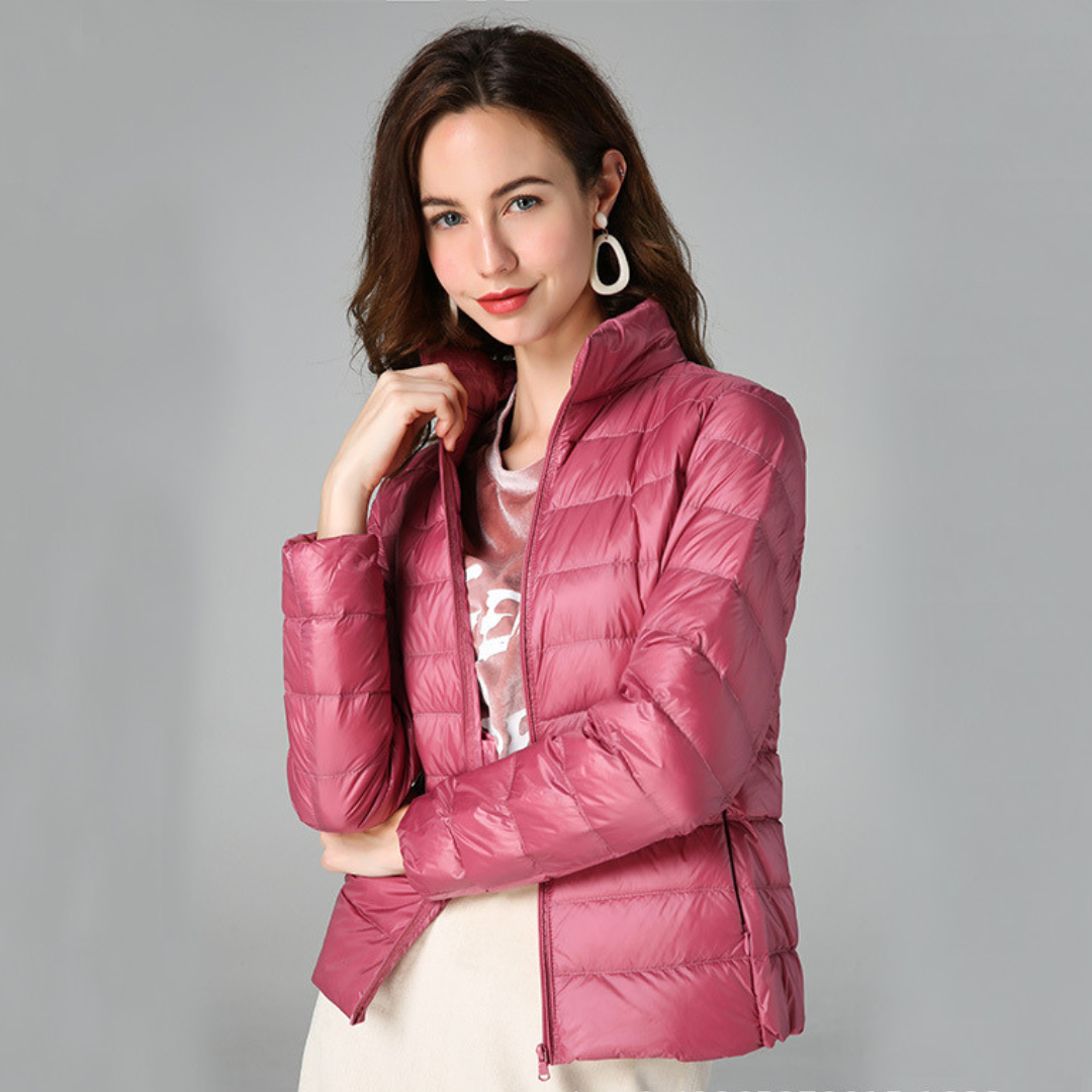 Myra | Ultralight Down Jacket with Elegant Pleats