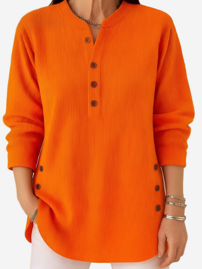 Hannah – Long Sleeve Solid Knit Sweater