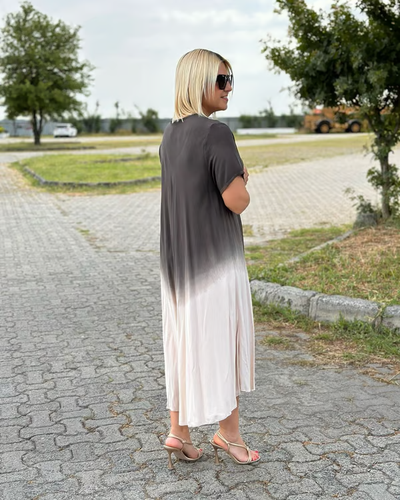 Liora™ – Flowing dress with a soft colour transition