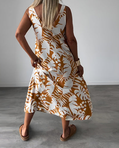 Liora – Summer Dress with Tropical Print
