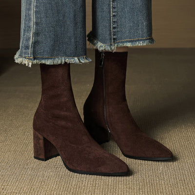 Alora | Real Suede Ankle Boots