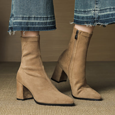 Alora | Real Suede Ankle Boots