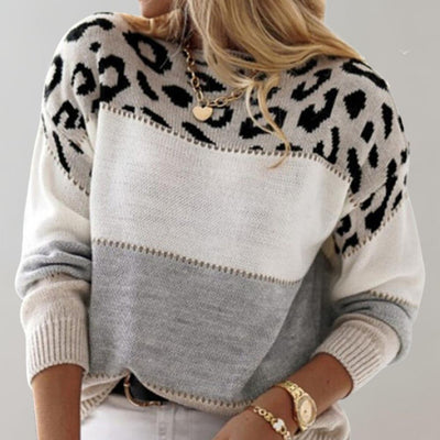 Charlene | Casual jumper with leopard print
