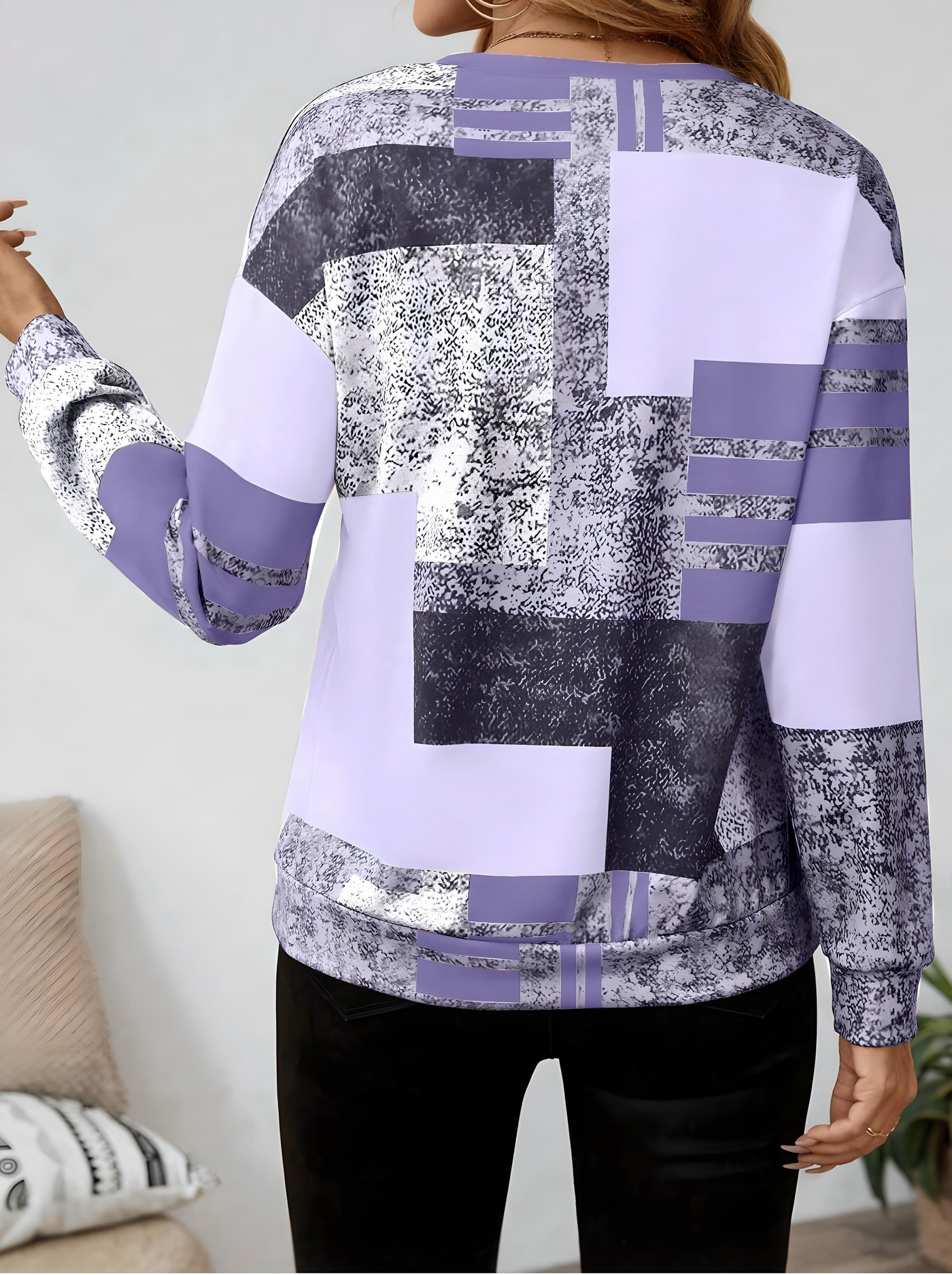 Marisa | Jumper with Graphic Print and Zip Closure