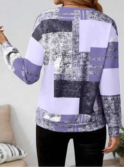 Marisa | Jumper with Graphic Print and Zip Closure
