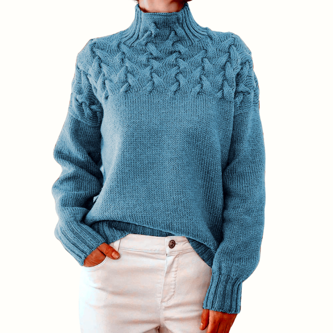 Amelia Cozy Turtleneck Knit Sweater