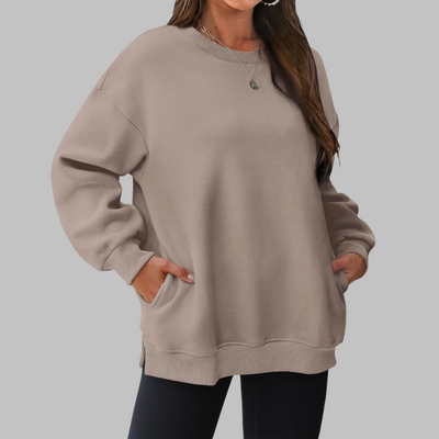 Medgi | Casual oversized sweatshirt with round neck and long sleeves