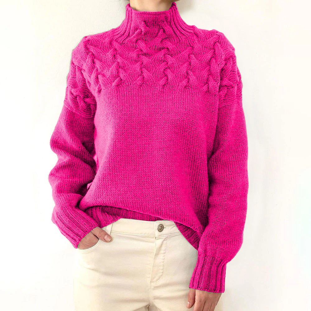 Amelia Cozy Turtleneck Knit Sweater
