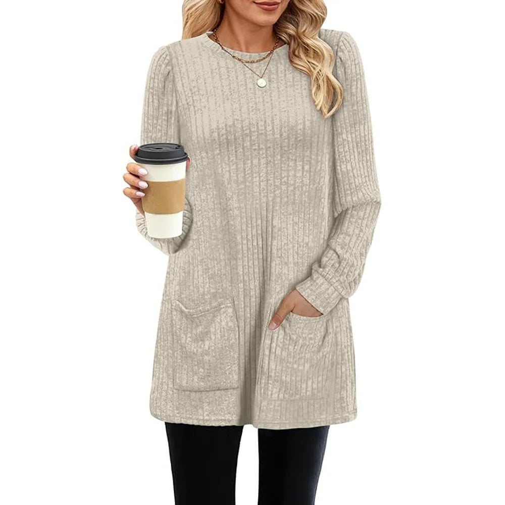 Belinda | Long Ladies' Sweater with Pockets