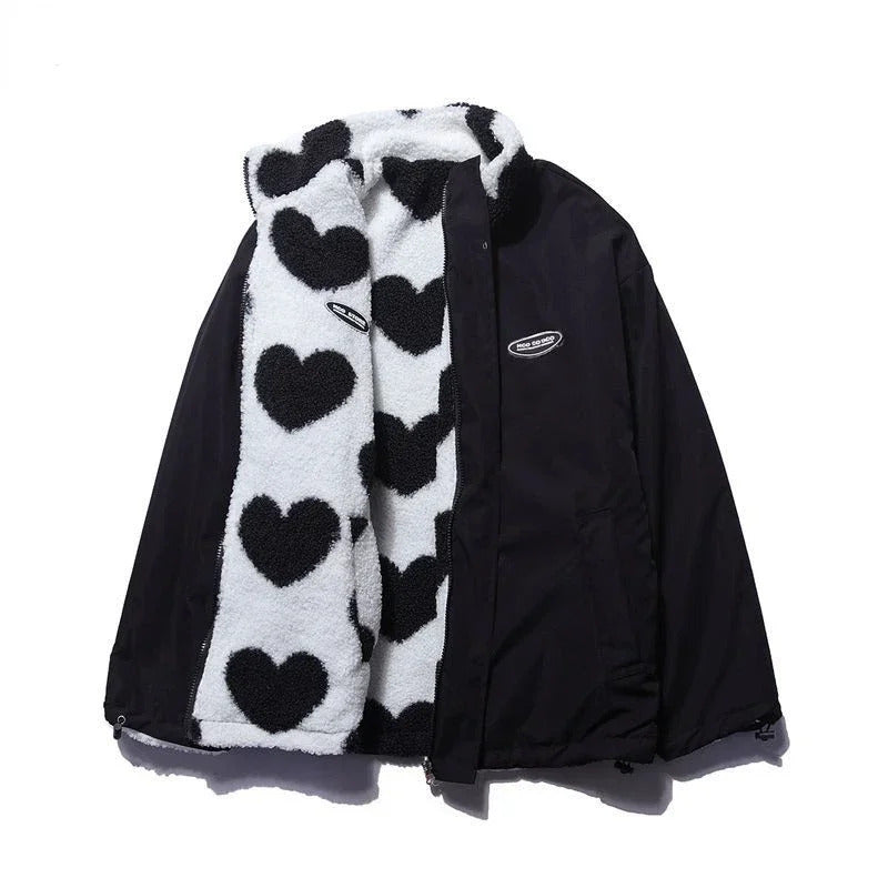 Fleur | Reversible Jacket with Heart Pattern