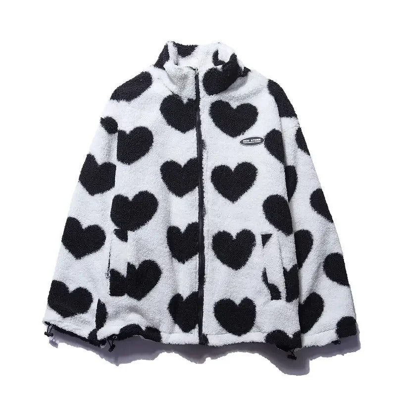 Fleur | Reversible Jacket with Heart Pattern