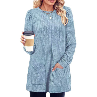 Belinda | Long Ladies' Sweater with Pockets
