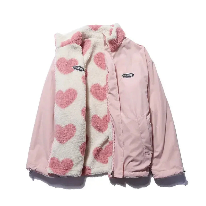 Fleur | Reversible Jacket with Heart Pattern