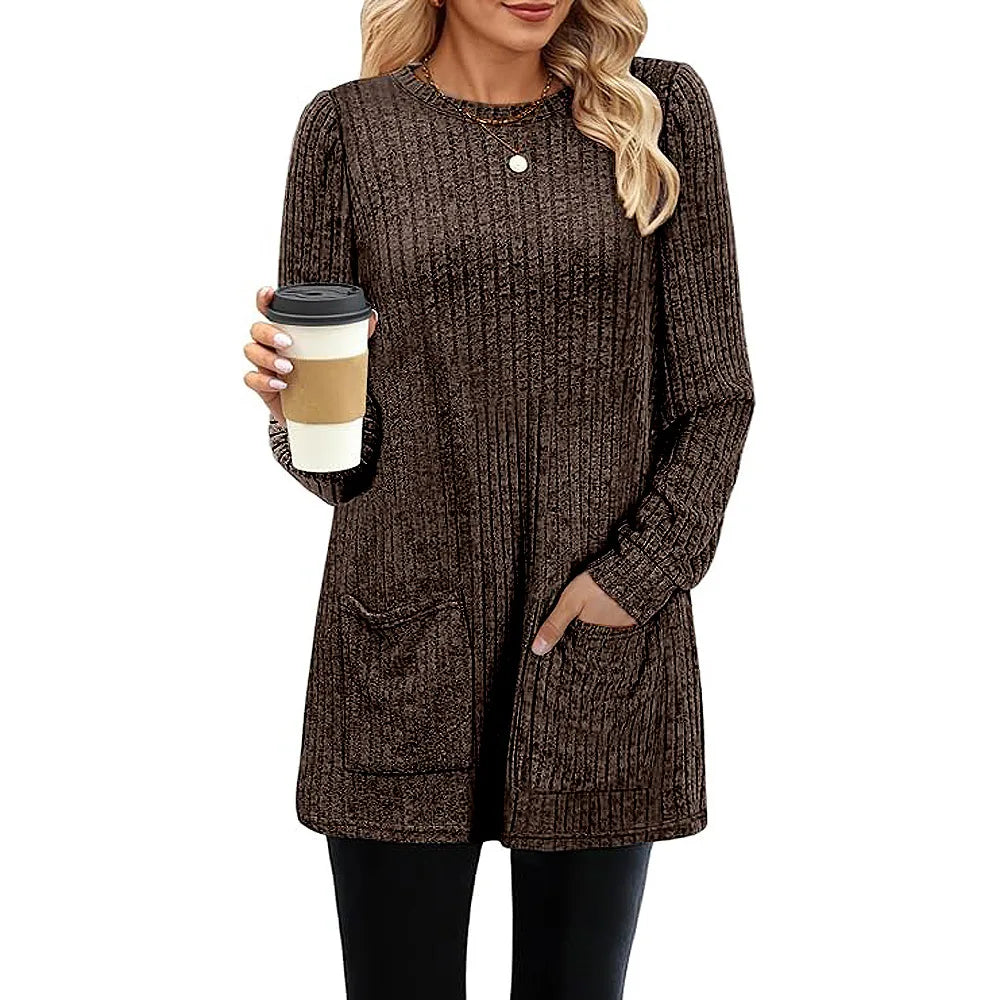 Belinda | Long Ladies' Sweater with Pockets