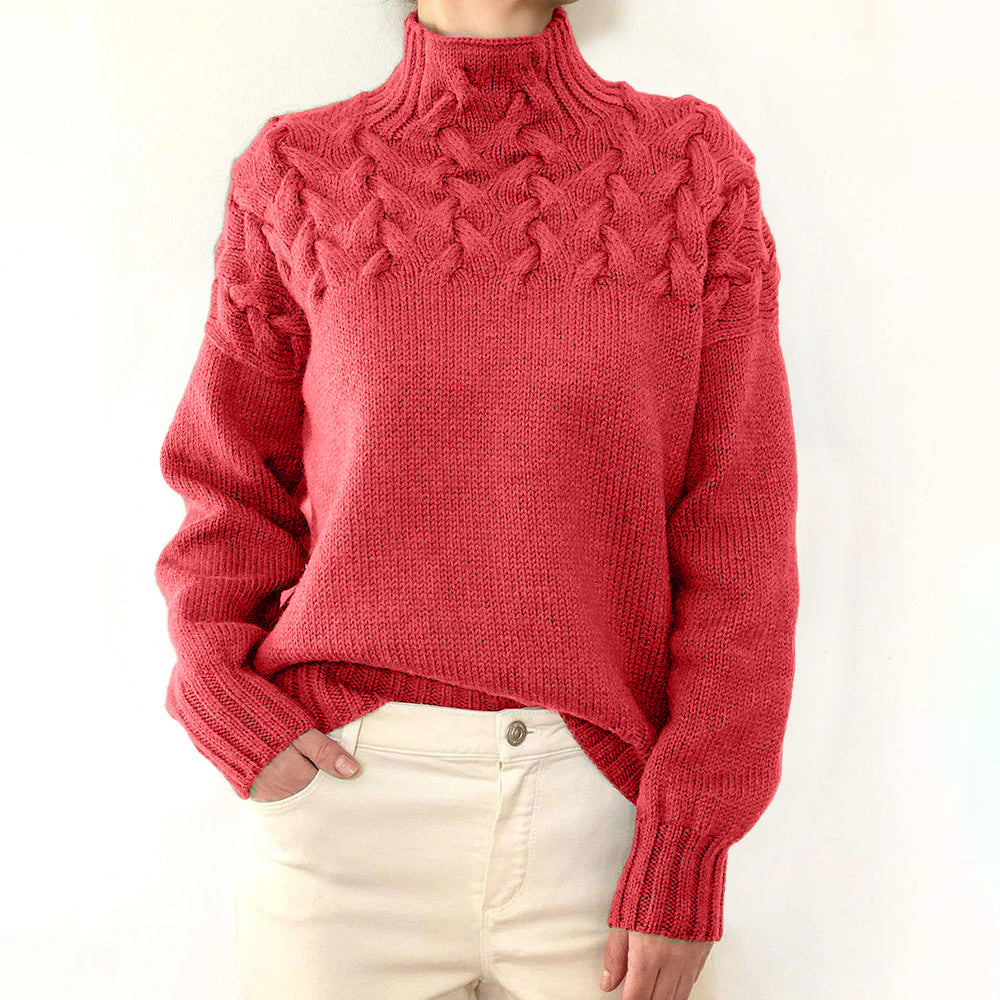 Amelia Cozy Turtleneck Knit Sweater