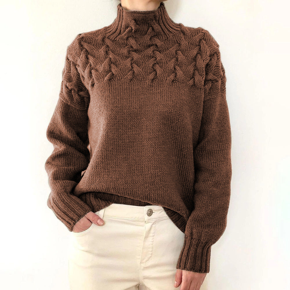 Amelia Cozy Turtleneck Knit Sweater