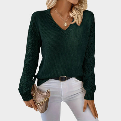 Erina | Knitted Jumper with V-Neck