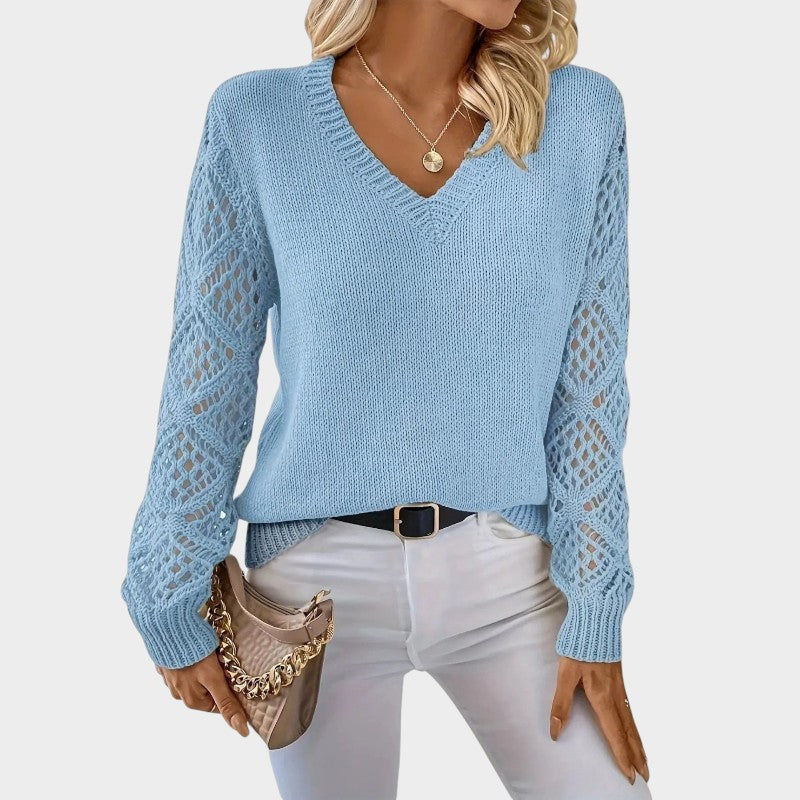 Erina | Knitted Jumper with V-Neck