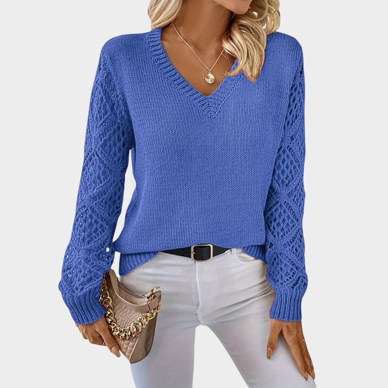 Erina | Knitted Jumper with V-Neck