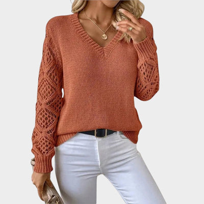Erina | Knitted Jumper with V-Neck