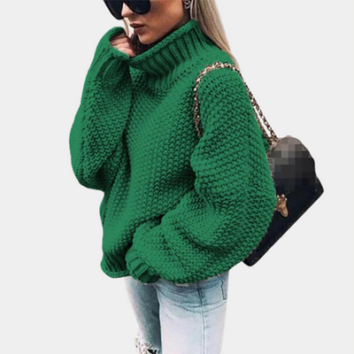 Caroline | Warm and Stylish Cable Knit Turtleneck Sweater