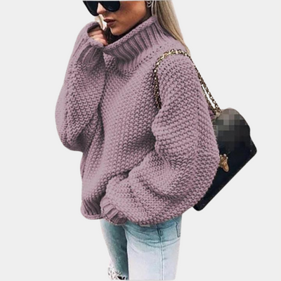 Caroline | Warm and Stylish Cable Knit Turtleneck Sweater