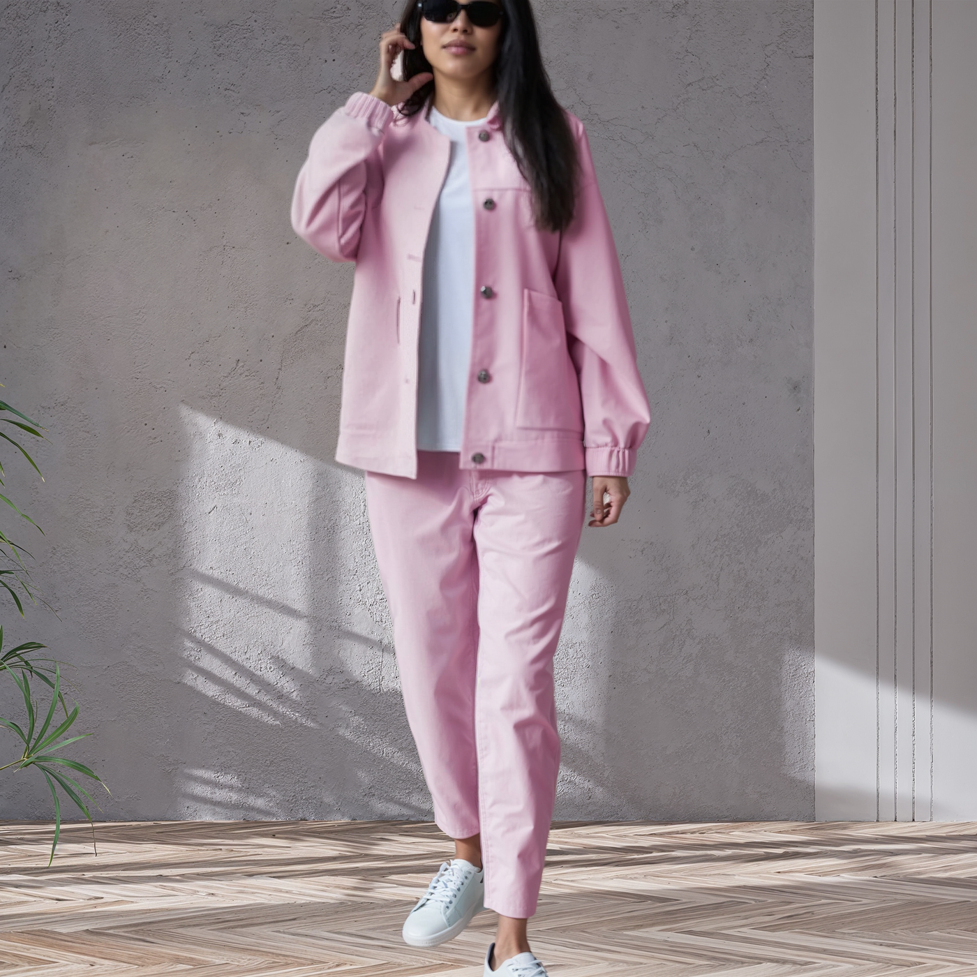 Cassy | Casual two-piece button suit
