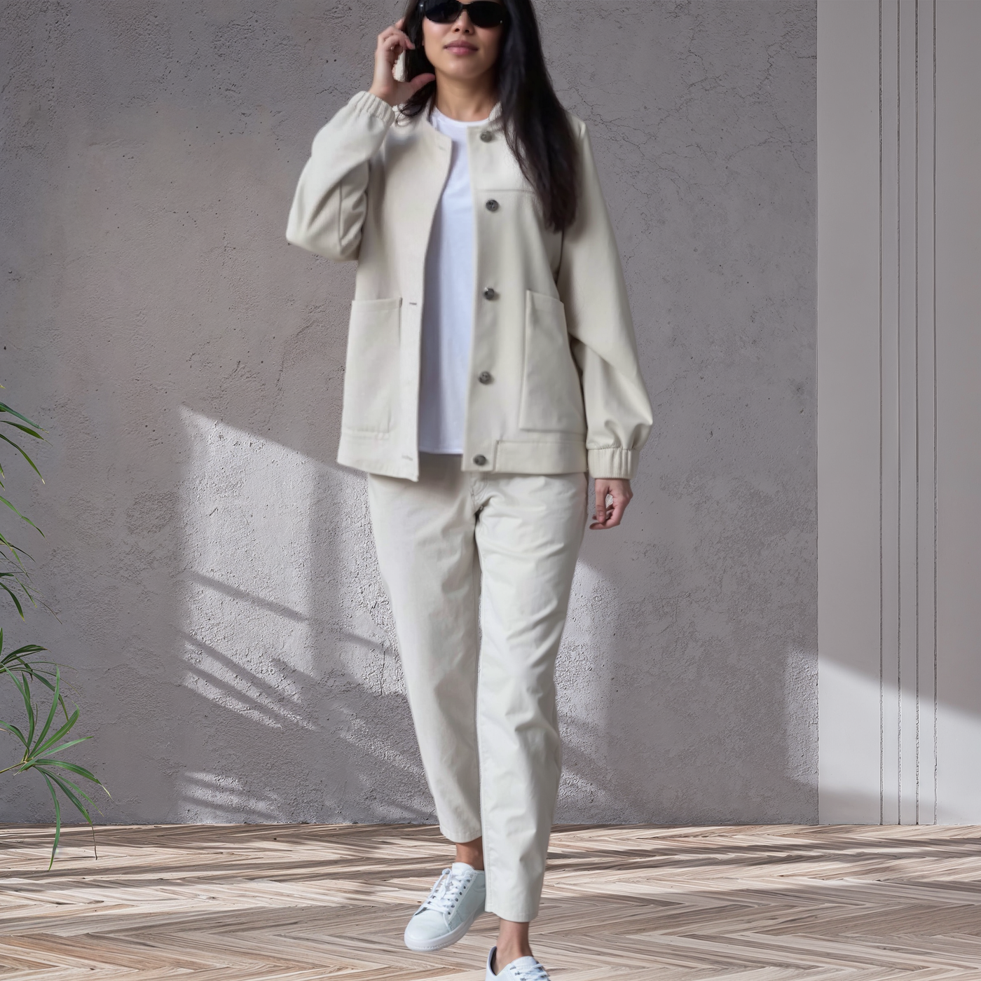 Cassy | Casual two-piece button suit
