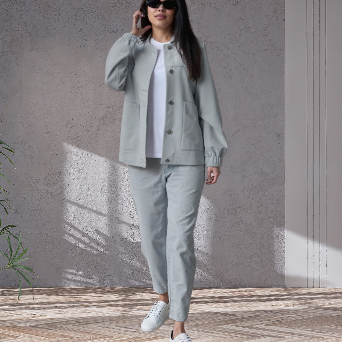 Cassy | Casual two-piece button suit