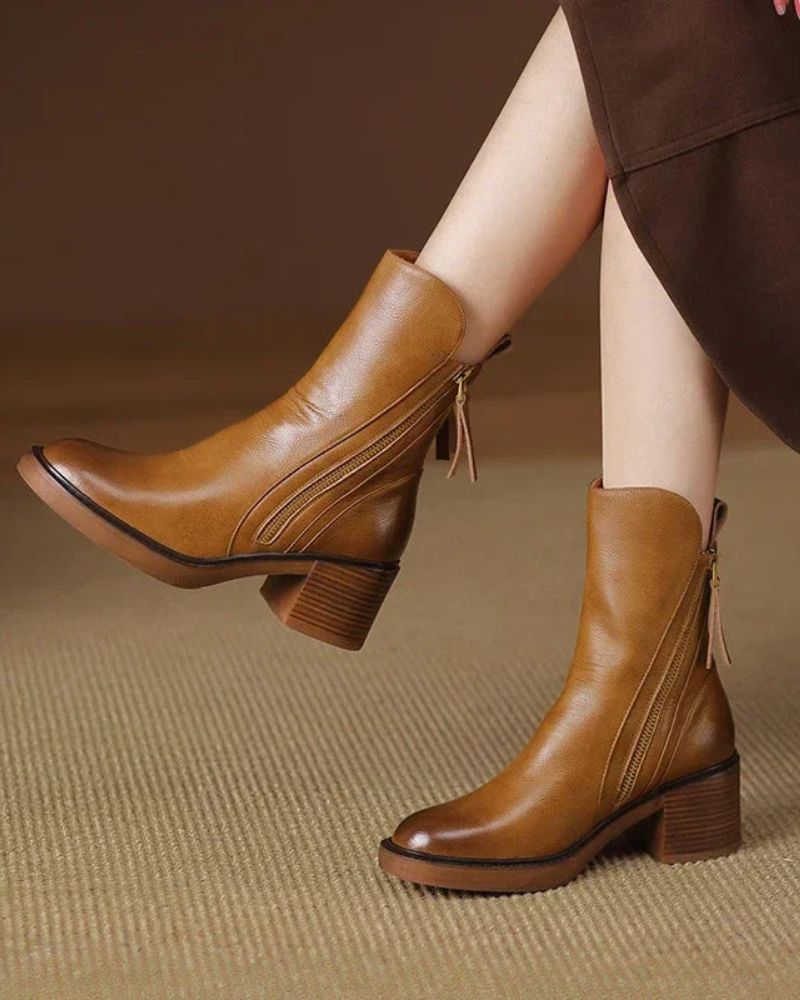 Nouvelle | Casual Leather Ankle Boots