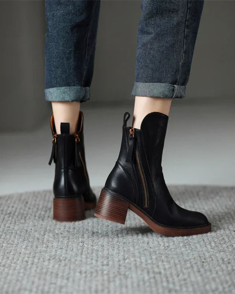 Nouvelle | Casual Leather Ankle Boots