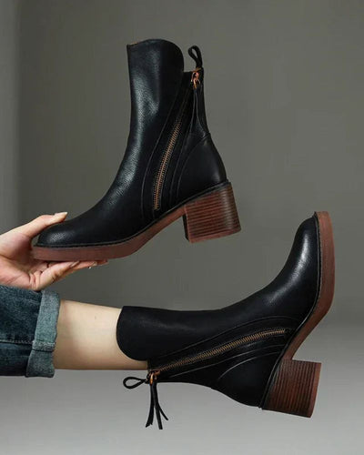Nouvelle | Casual Leather Ankle Boots