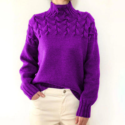 Amelia Cozy Turtleneck Knit Sweater